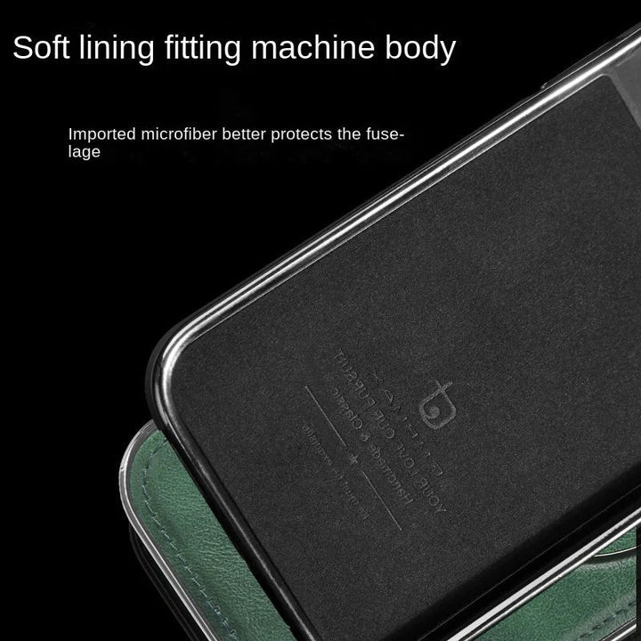 🎁Luksusowe etui skórzane z niewidocznym stojakiem do iPhone&