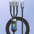 🔥3-w-1 100W Przezroczysty Kabel Szybkiego Ładowania