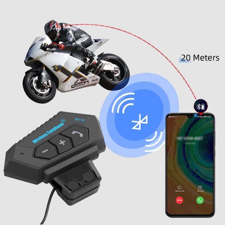 Karnz | BT12 Kask motocyklowy z zestawem słuchawkowym Bluetooth