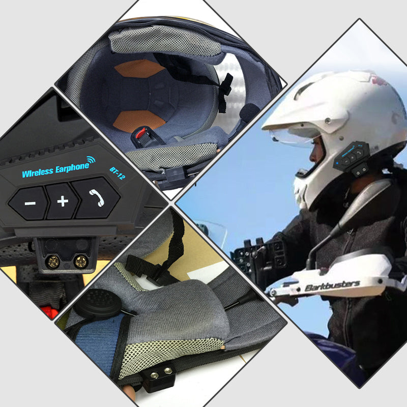 Karnz | BT12 Kask motocyklowy z zestawem słuchawkowym Bluetooth