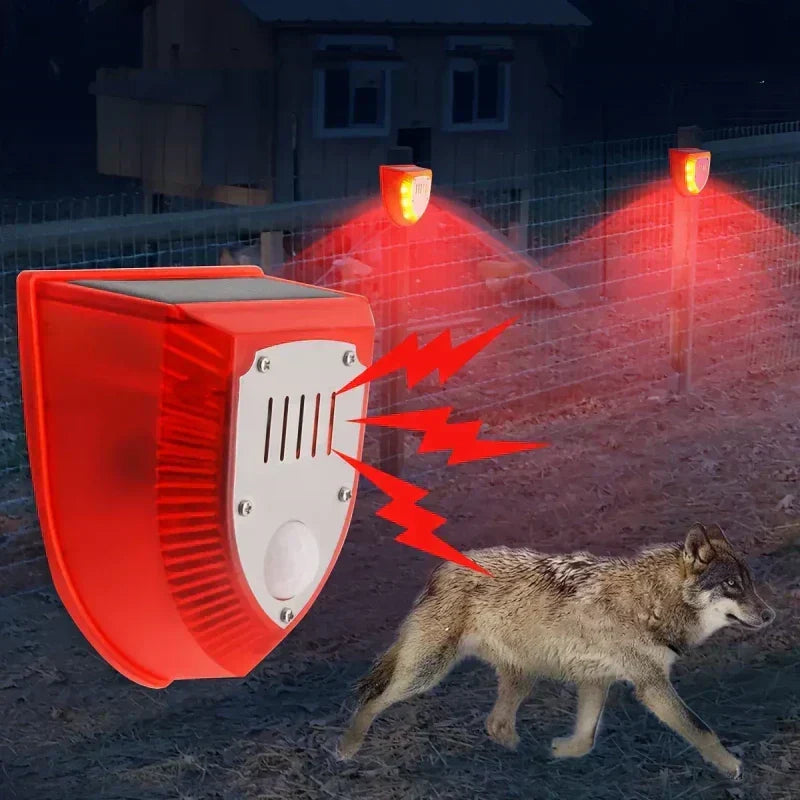 Solarne 129 dB światło alarmowe z czujnikiem ruchu