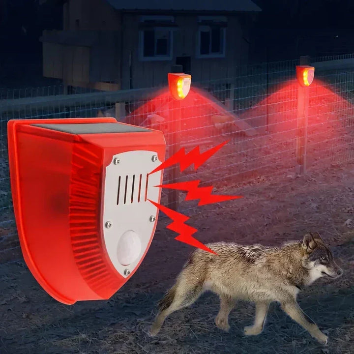 Solarne 129 dB światło alarmowe z czujnikiem ruchu