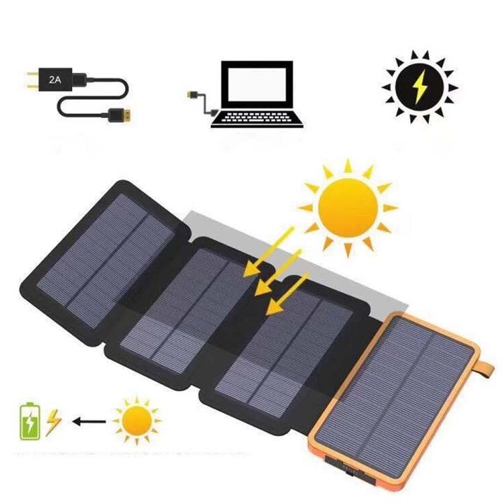 25000mAh Wysoka Pojemność Powerbank Solarny - Szybkie Ładowanie