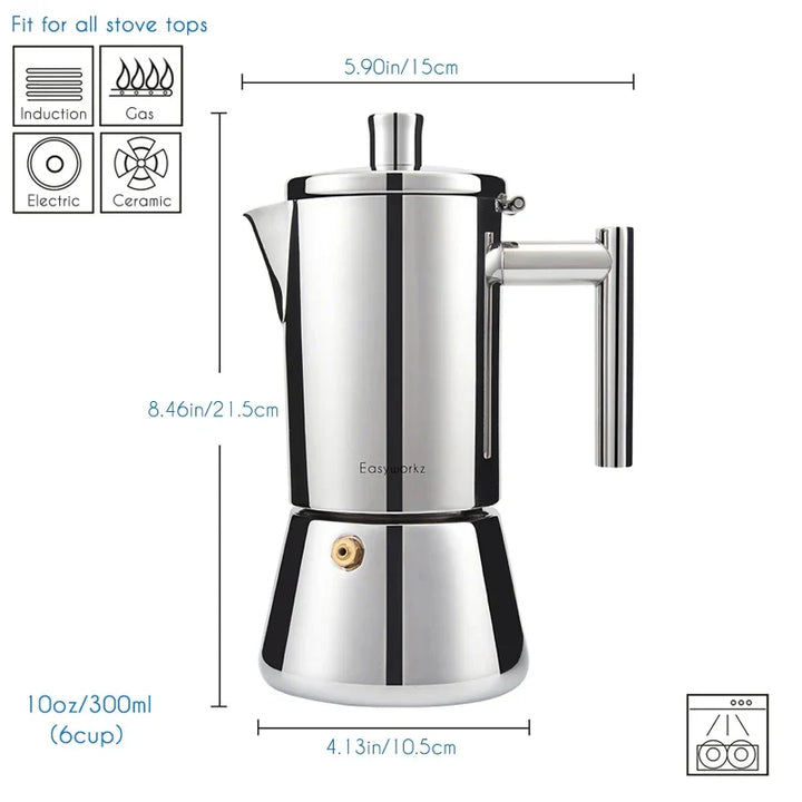 Ekspres do kawy ze stali nierdzewnej Moka Pot | Karnz