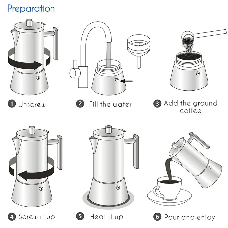 Ekspres do kawy ze stali nierdzewnej Moka Pot | Karnz