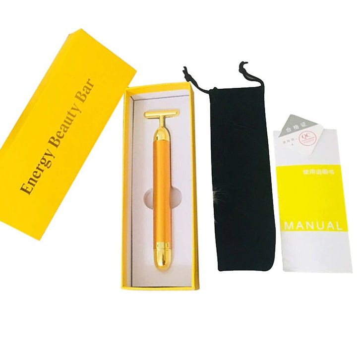 Karnz | Energy 24K Złoty T Beauty Bar Roller do masażu twarzy