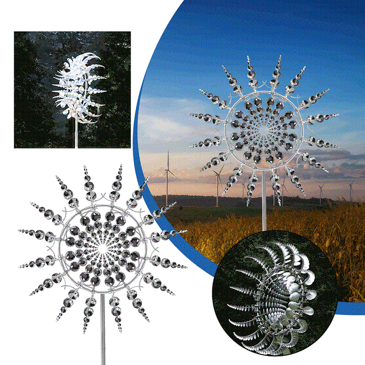 Wiatrak - Windly - Magiczny Metal - Dekoracja Ogrodowa