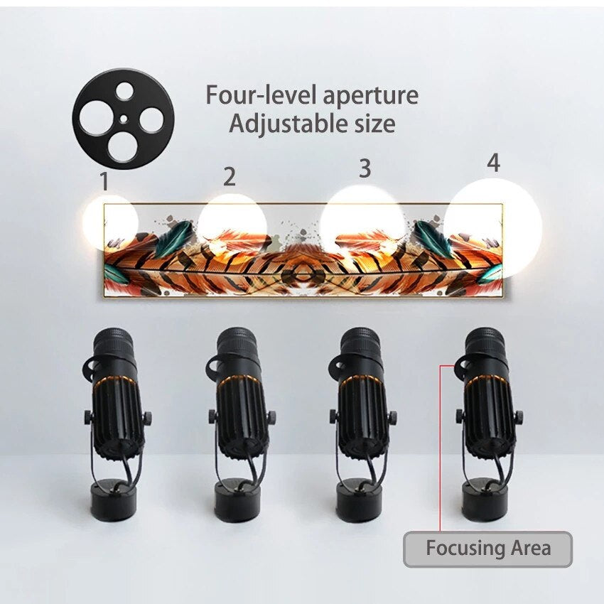 Regulowany reflektor LED sufitowy z aluminium