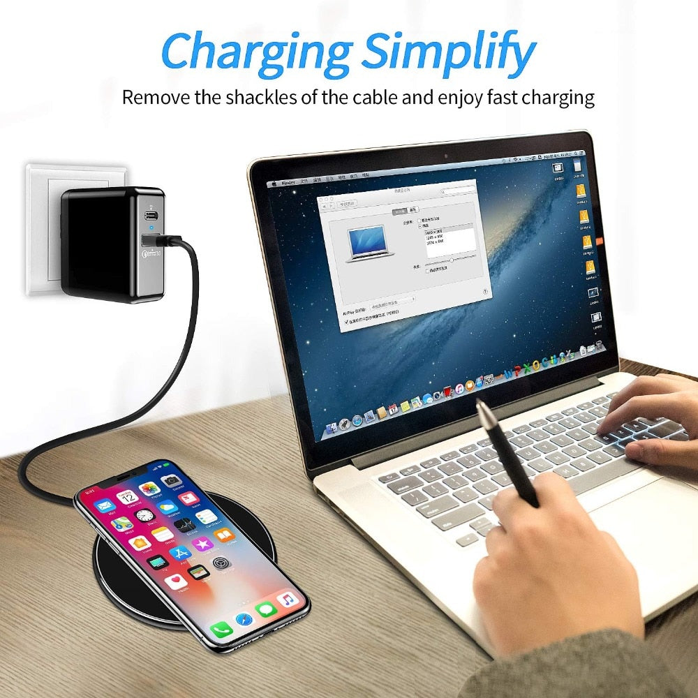 Karnz | 30W Szybka bezprzewodowa ładowarka | Premium kabel USB C MagSafe do ładowania dla Apple iPhone, Samsung i Android - Szybka bezprzewodowa ładowarka