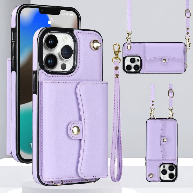 Skórzana torba na ramię z torbą i smyczą do iPhone&